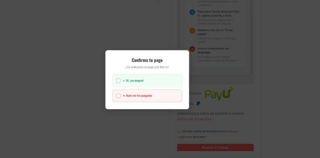 Captura dos pagos con breve