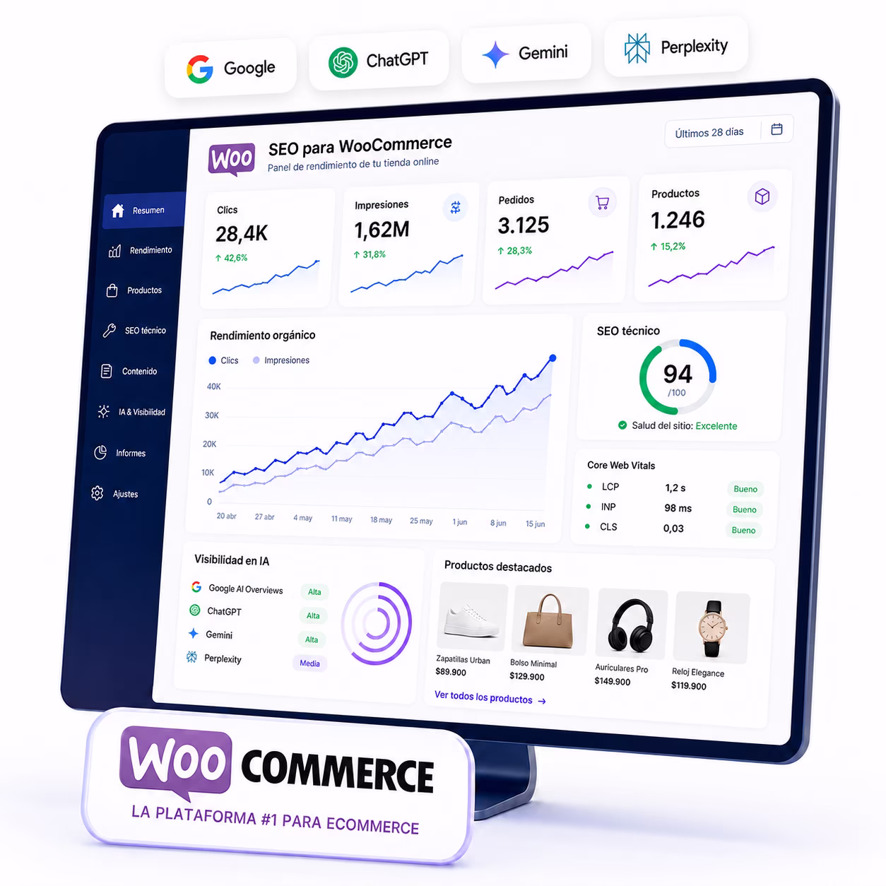 Agencia de SEO para WooCommerce posicionando una tienda online en Google